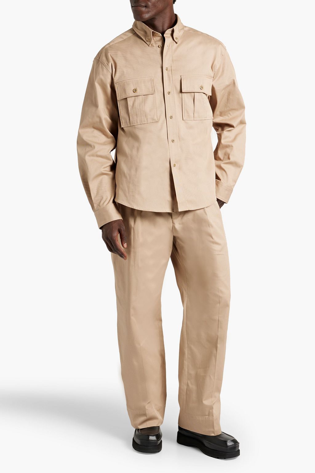 ACNE STUDIOS Pleated cotton-twill chinos