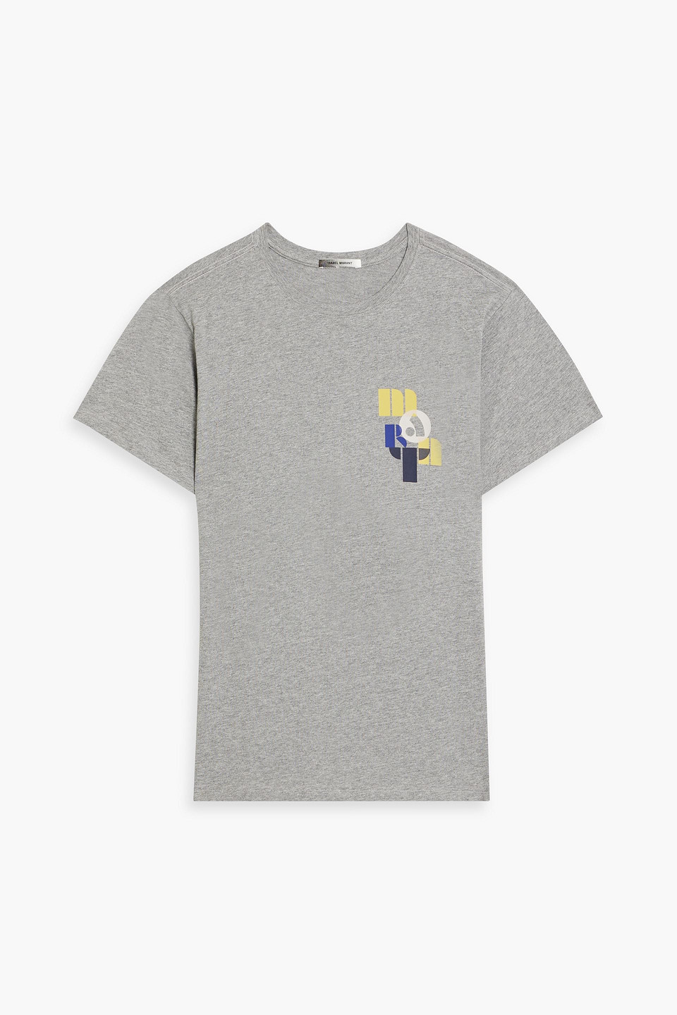 Isabel Marant Zafferh Printed Cotton-jersey T-shirt In Gray