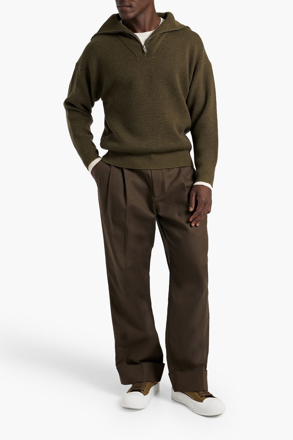 ISABEL MARANT Lewin merino wool-blend half-zip sweater