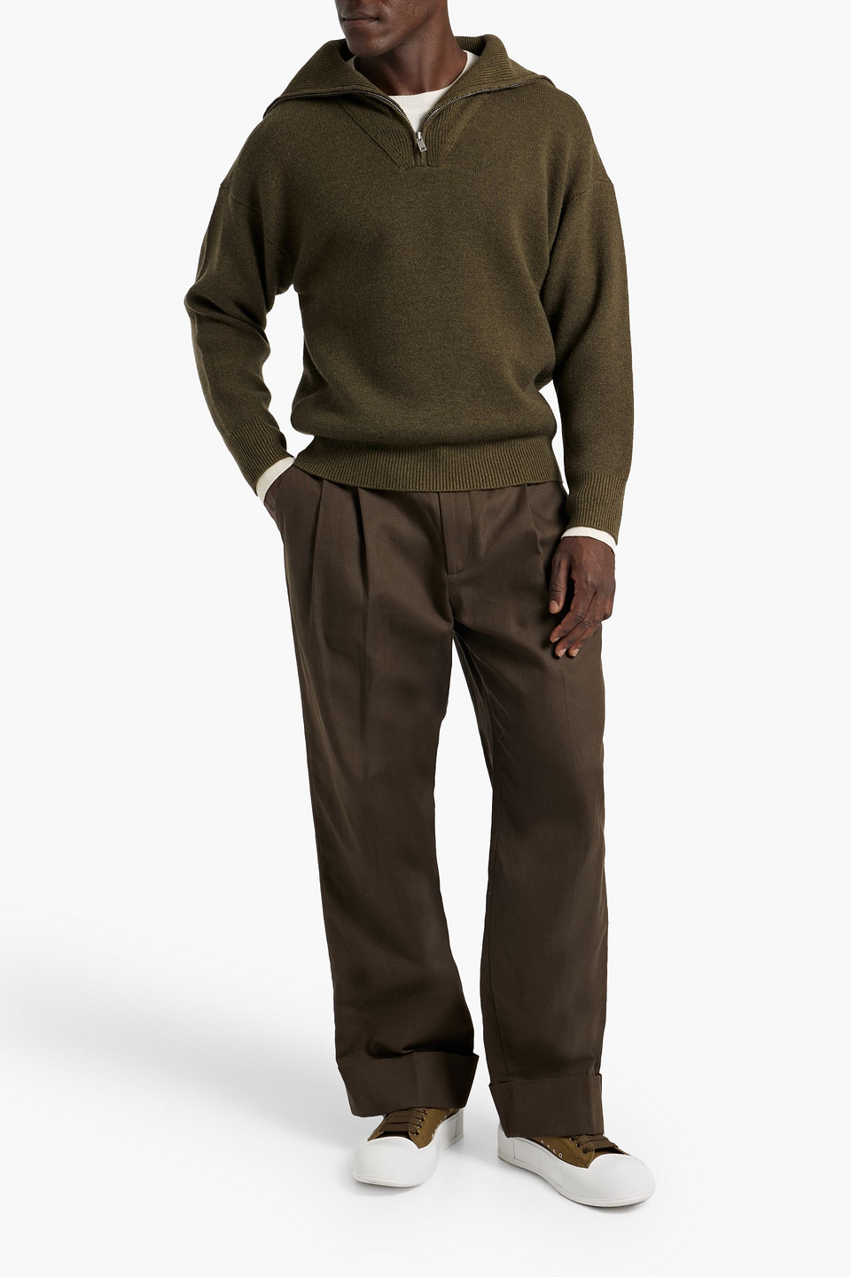 Isabel Marant Lewin Sweater In Army Green