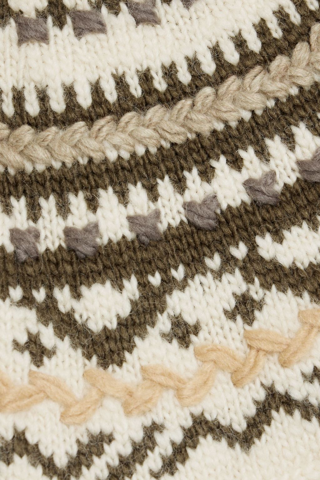 ISABEL MARANT Gillen Fair Isle ribbed wool-blend sweater