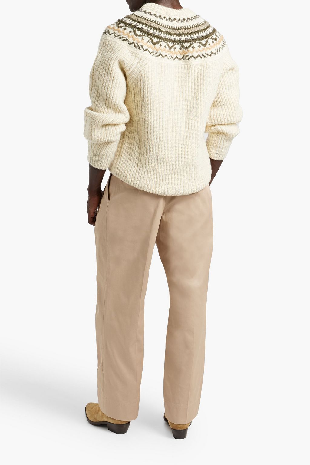 ISABEL MARANT Gillen Fair Isle ribbed wool-blend sweater