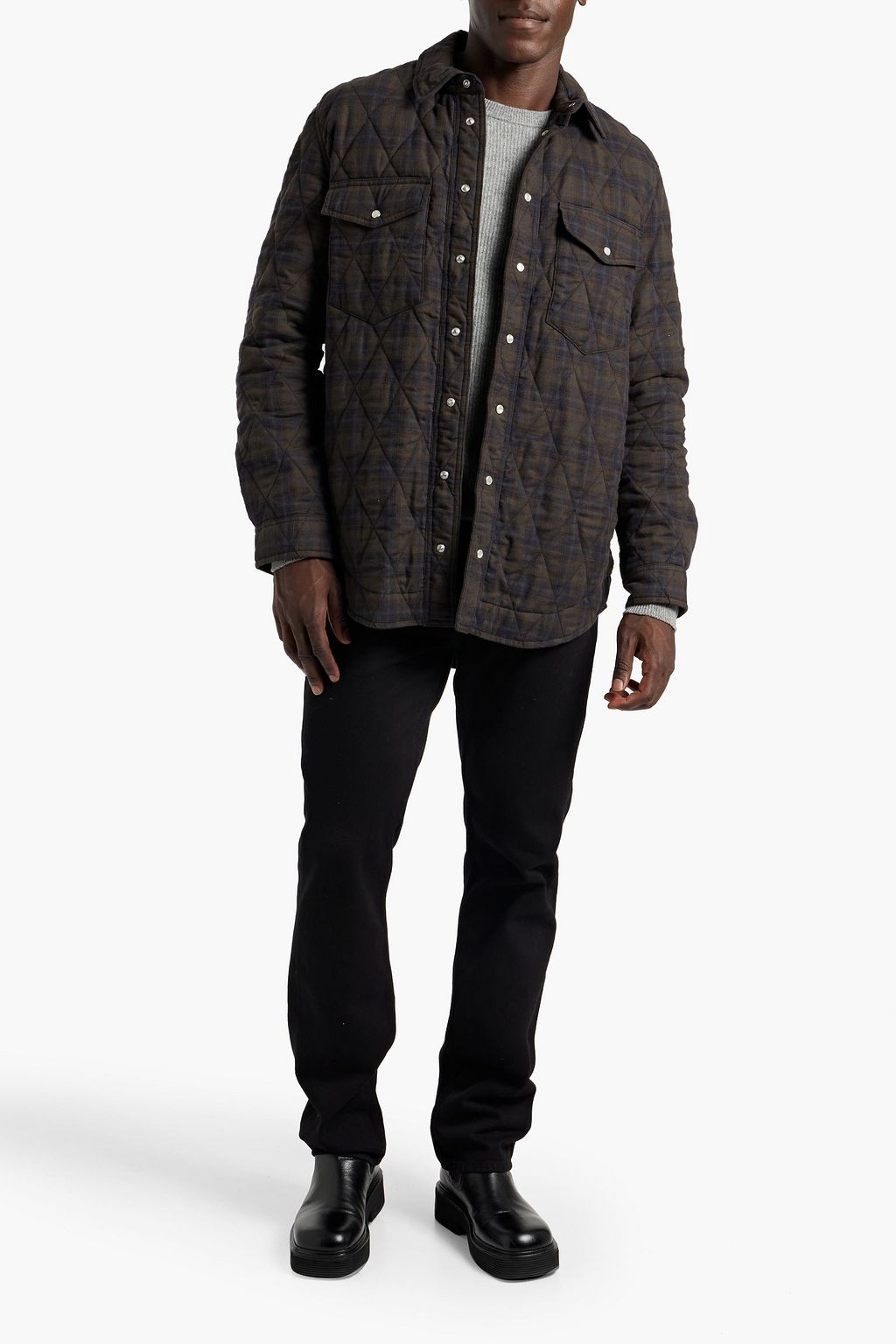 ISABEL MARANT Musy quilted checked cotton-flannel overshirt