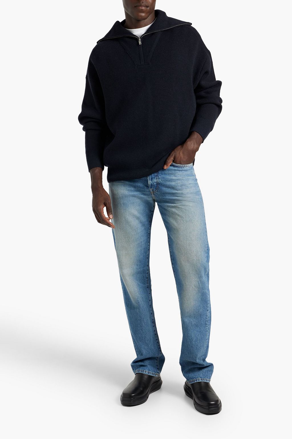 ISABEL MARANT Lewin merino wool-blend half-zip sweater