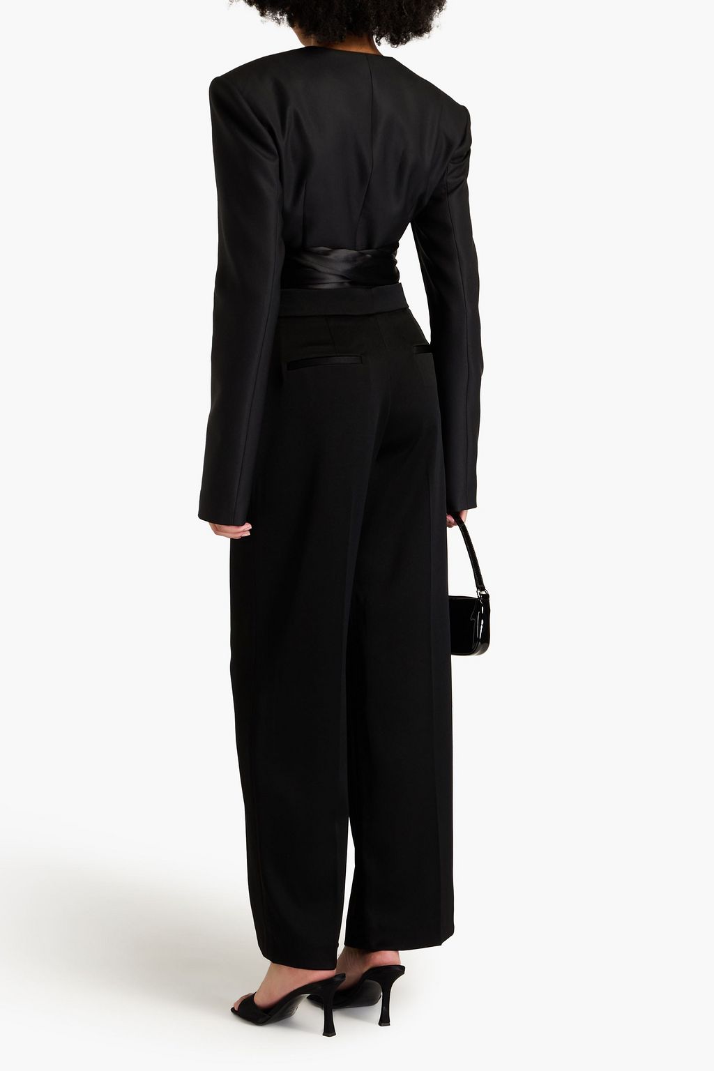 CLAUDIE PIERLOT Satin-crepe straight-leg pants