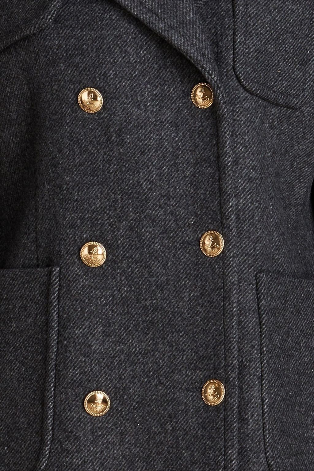 SANDRO Brushed wool-blend twill coat