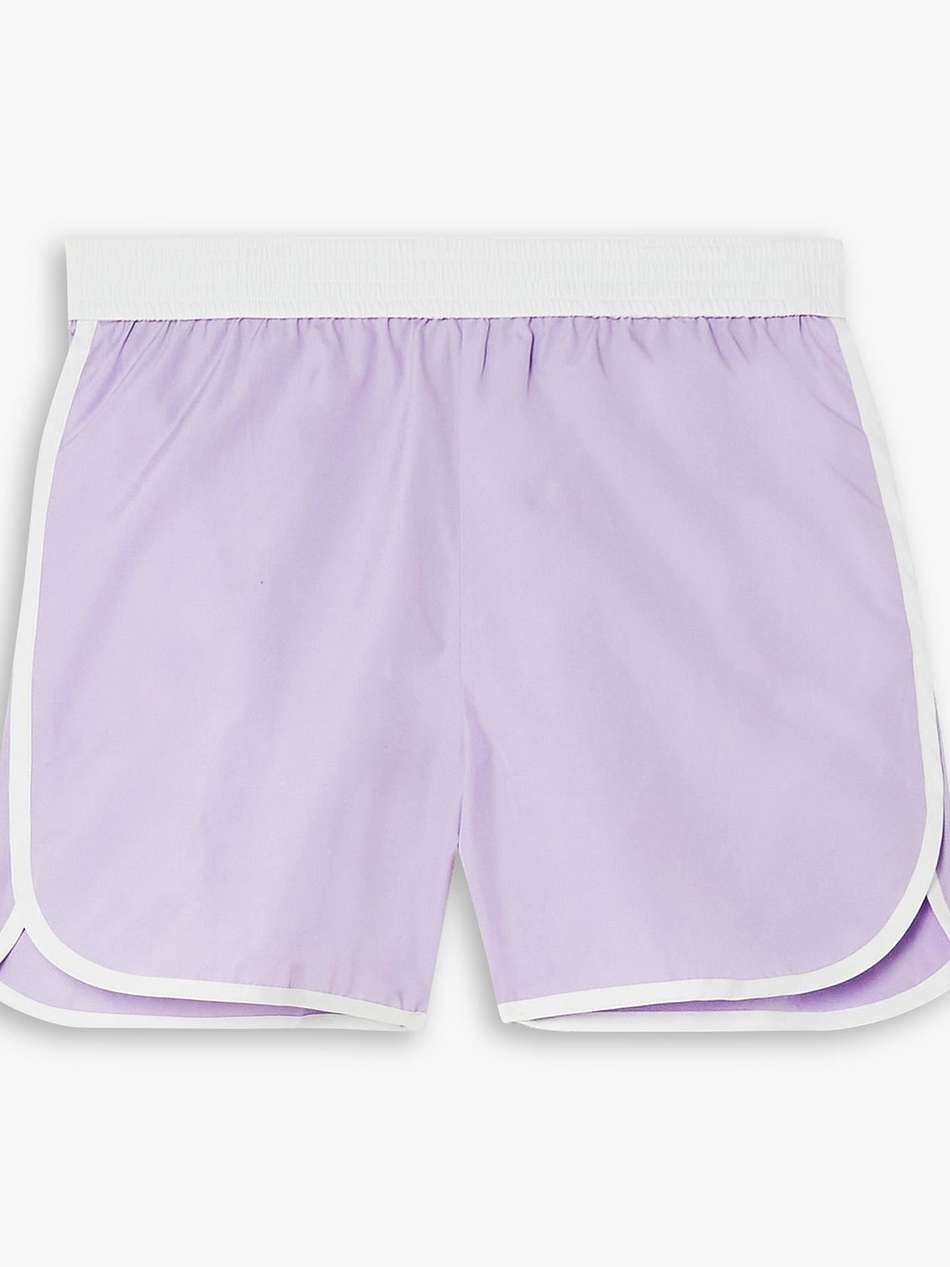 two-tone cotton-poplin shorts