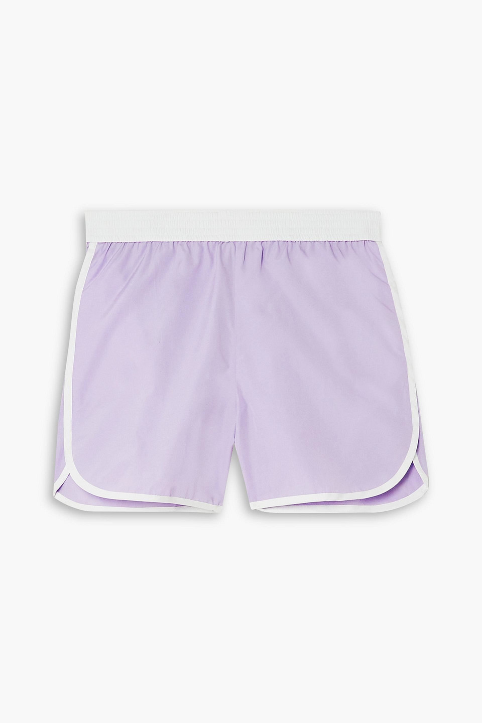 Sébline Two-tone Cotton-poplin Shorts In Lilac