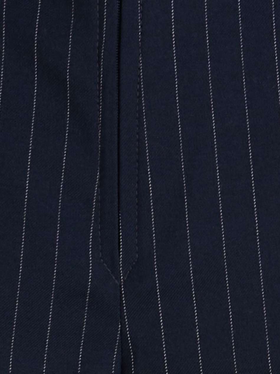 pinstriped twill tapered pants