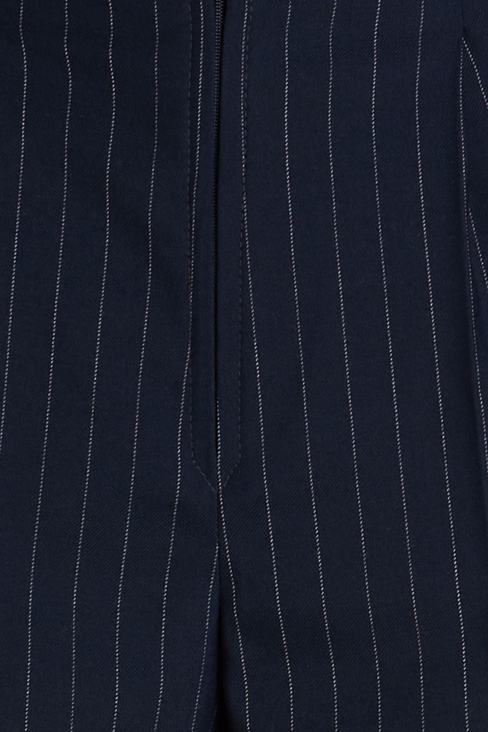 Sandro Pinstriped Twill Tapered Pants In Midnight Blue
