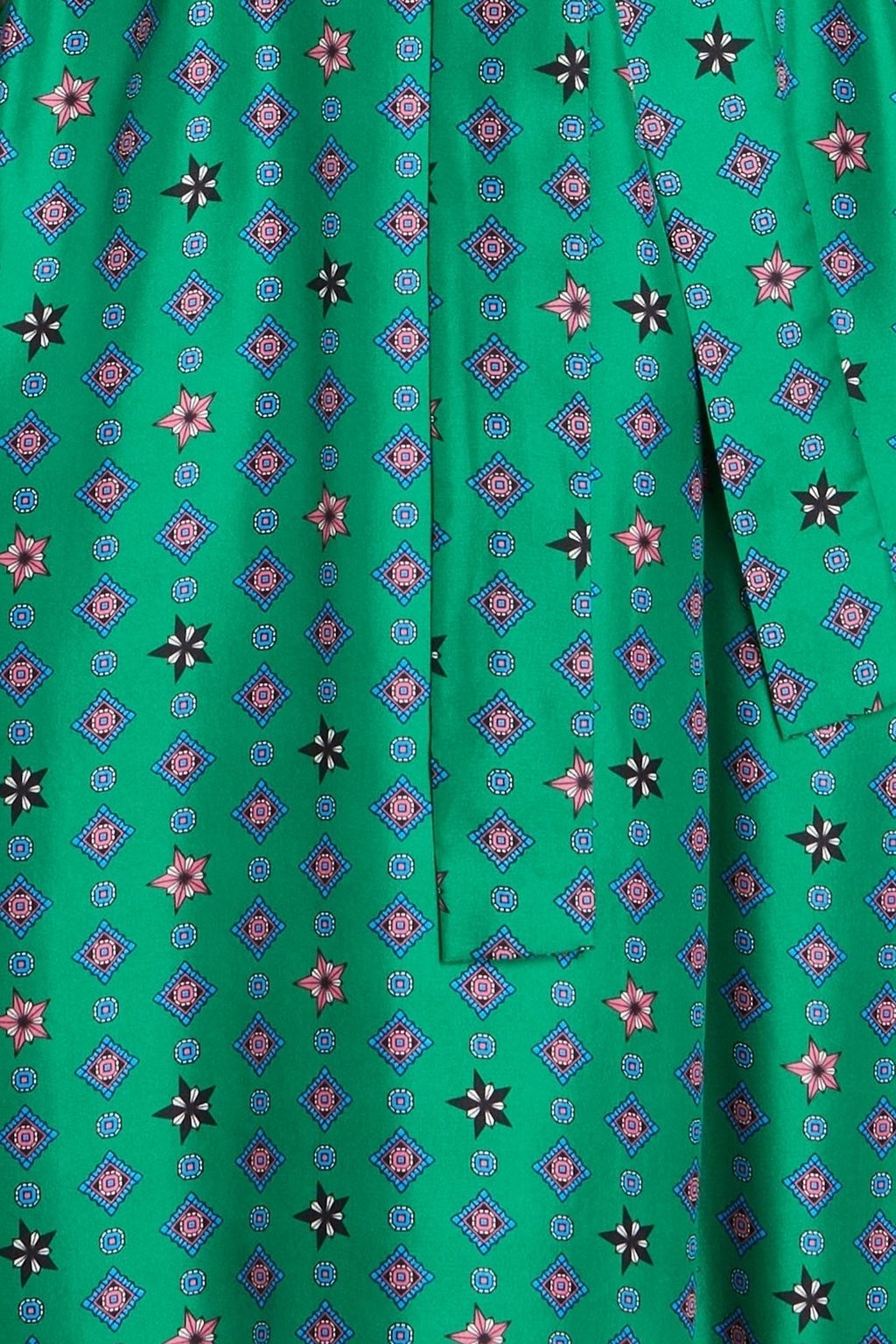 SANDRO Midi-Wickelkleid aus Seiden-Twill mit Print