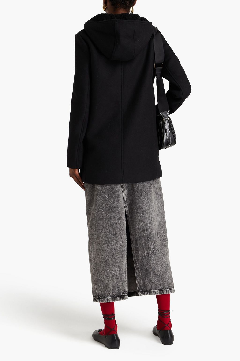 CLAUDIE PIERLOT معطف من اللبّاد المصنوع من مزيج الصوف
