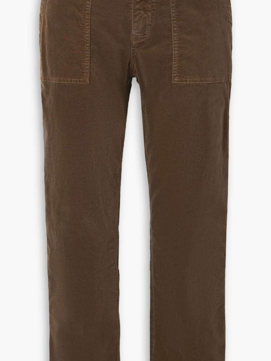 jenna cropped cotton-blend corduroy slim-leg pants