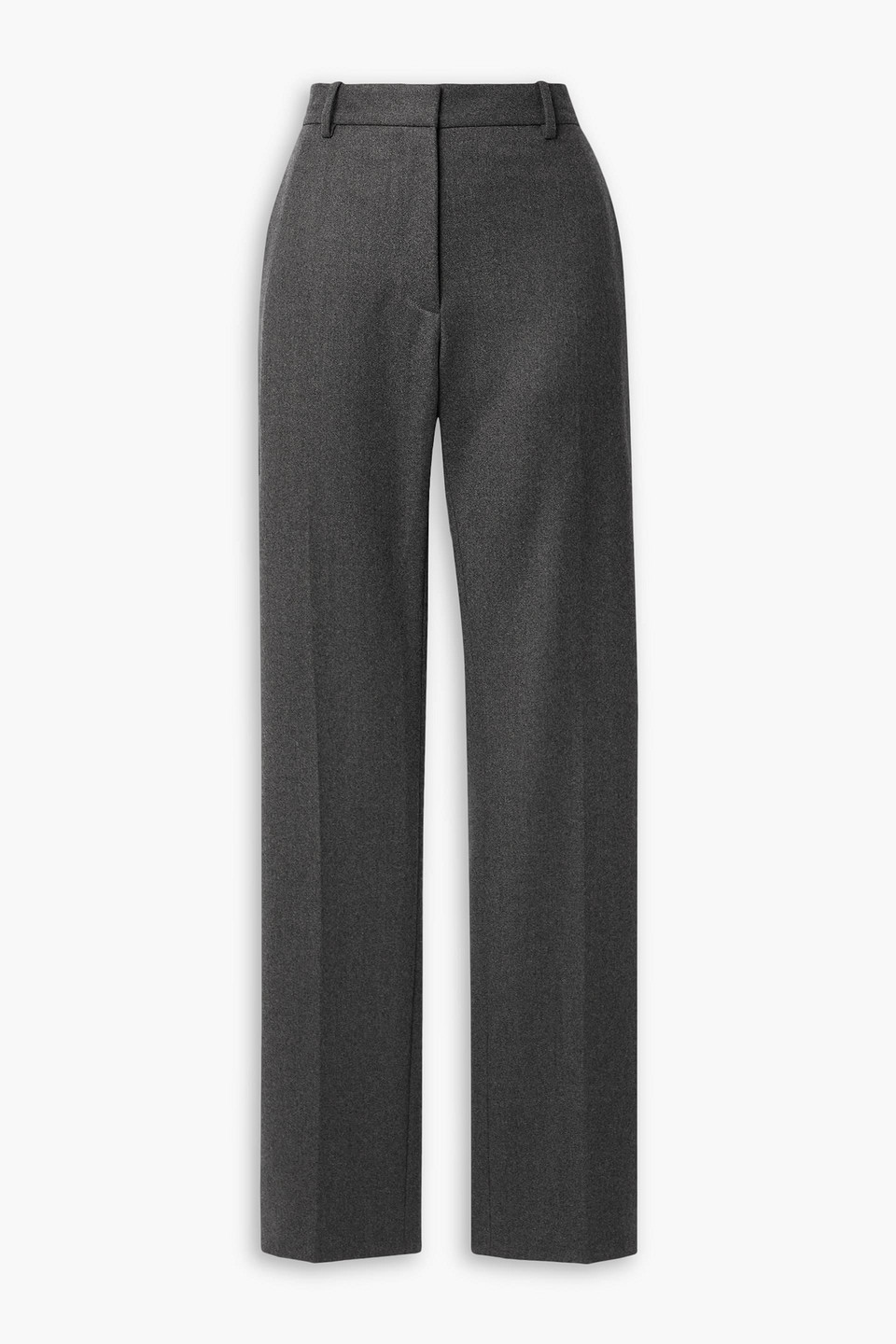 Nili Lotan Anatole Brushed Twill Straight-leg Trousers In Grey