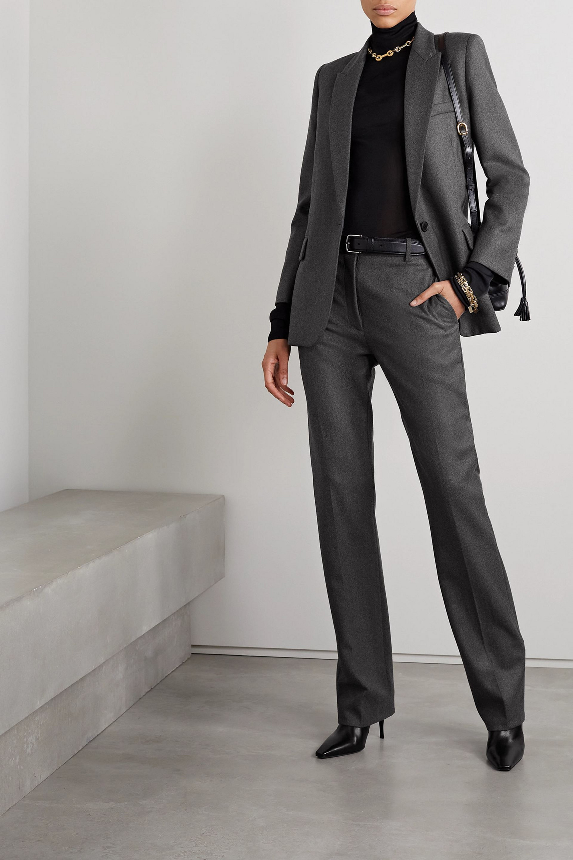 Nili Lotan Anatole brushed twill straight-leg pants