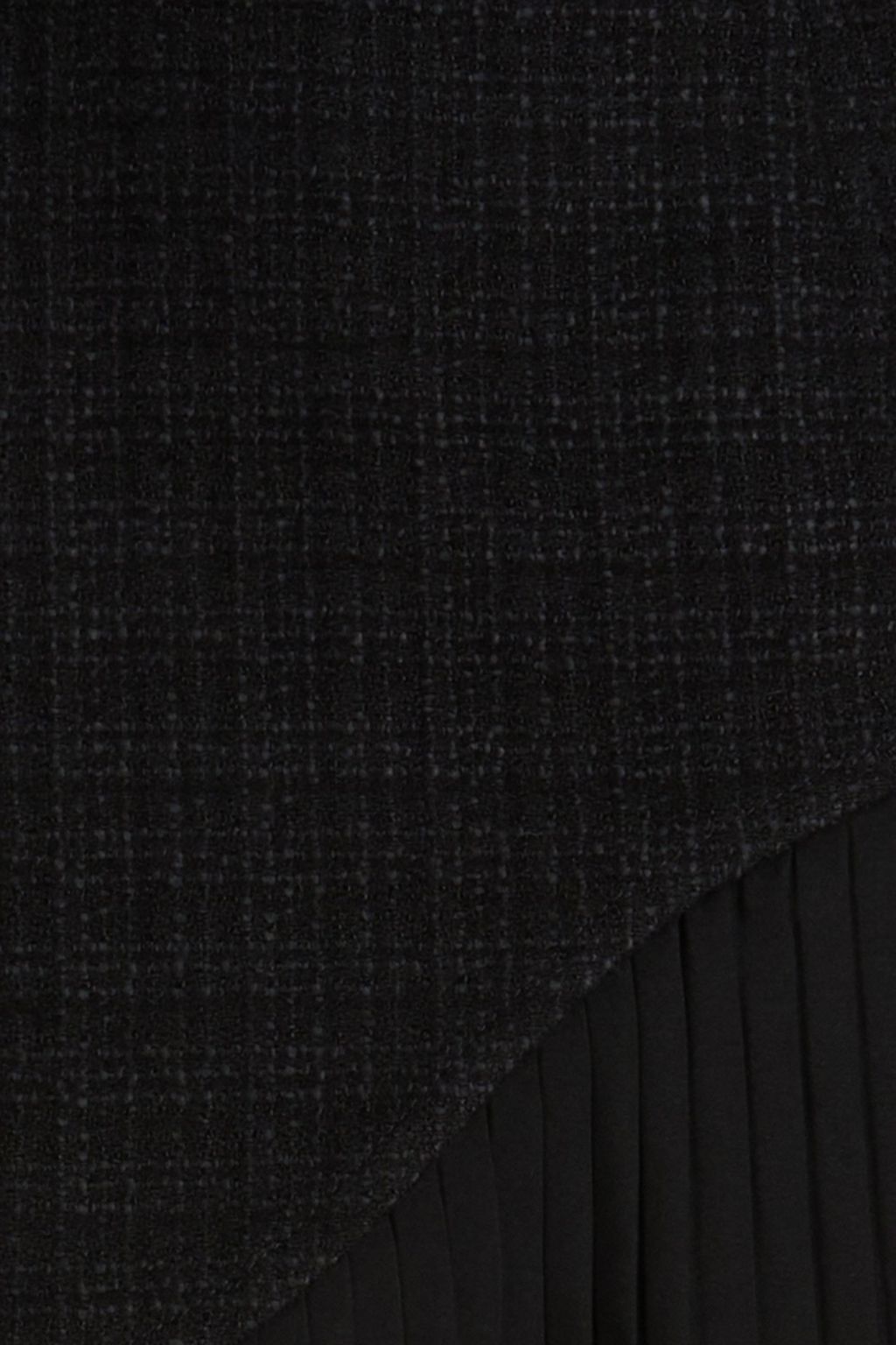 SANDRO Pleated tweed mini skirt