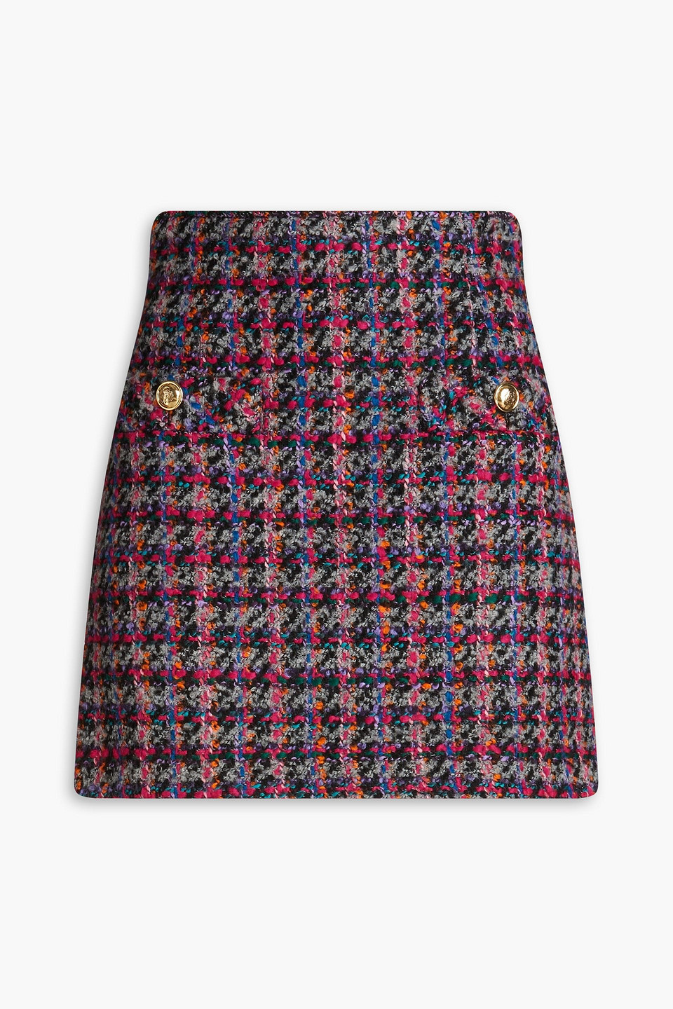 Sandro Tweed Mini Skirt In Multicolor