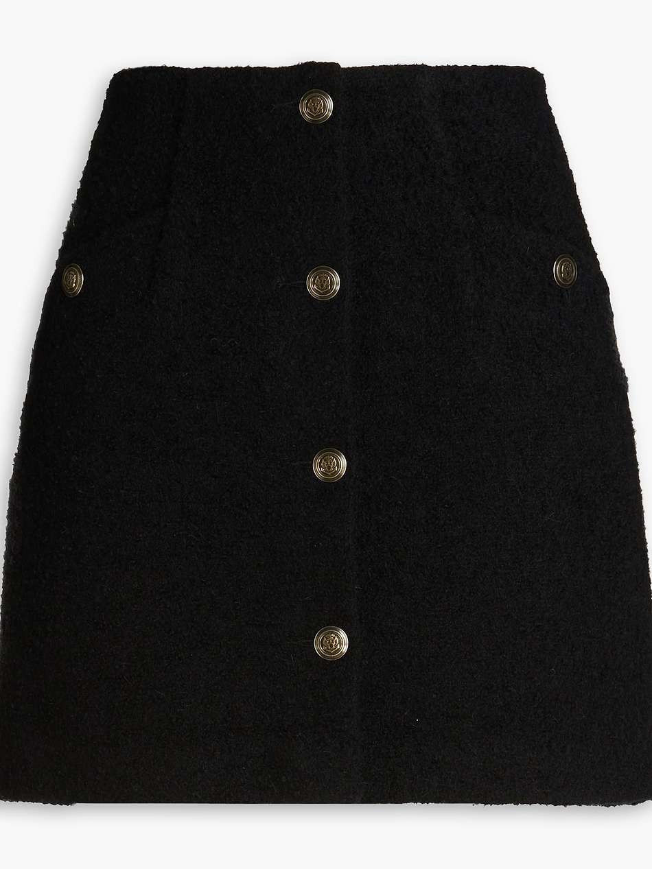 bouclé-tweed mini skirt