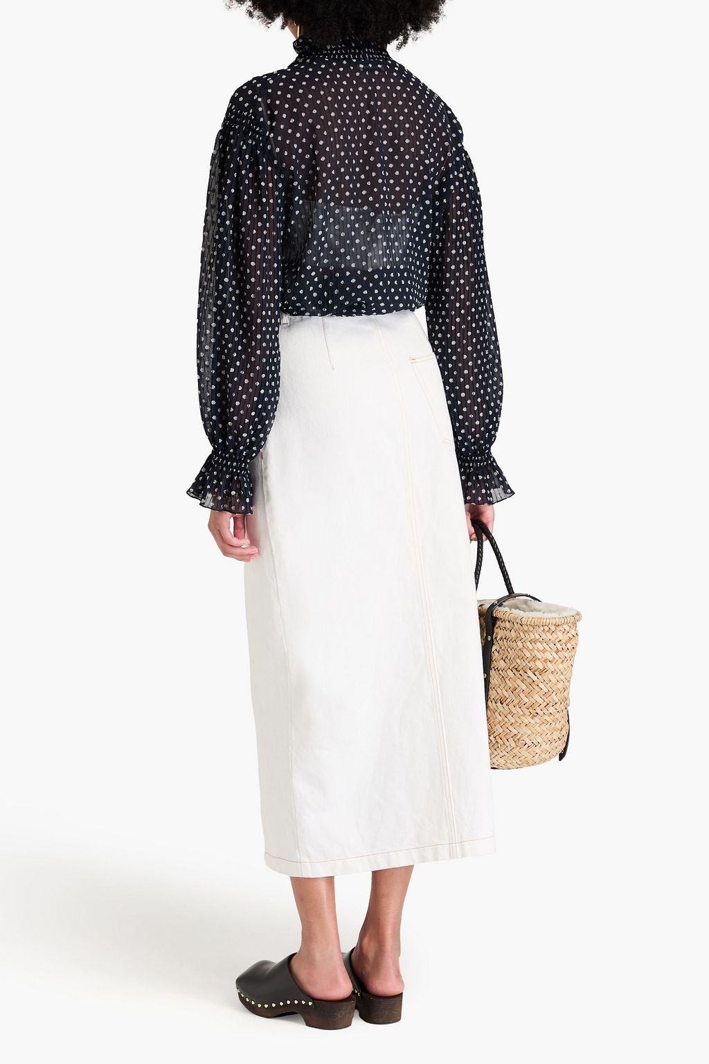 SANDRO Fil coupé georgette blouse