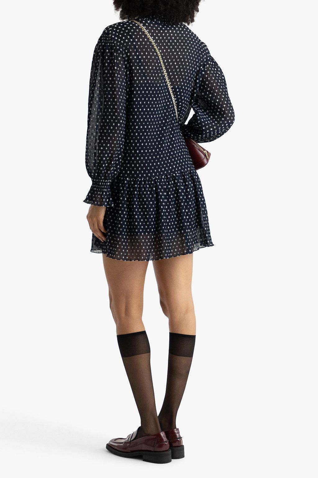 SANDRO Fil coupé georgette mini dress
