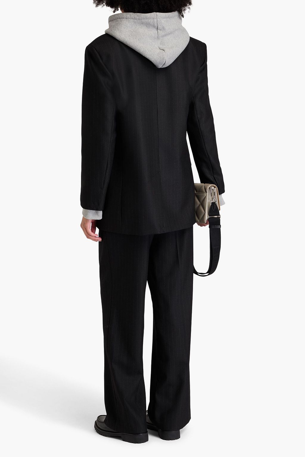 SANDRO Pinstriped twill blazer