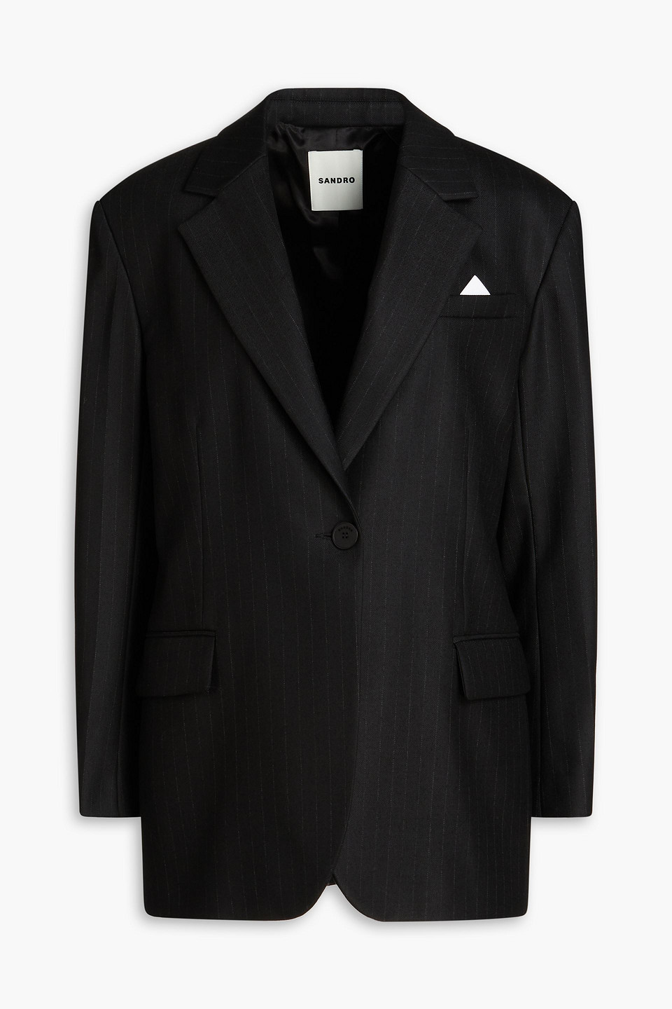 Pinstriped twill blazer