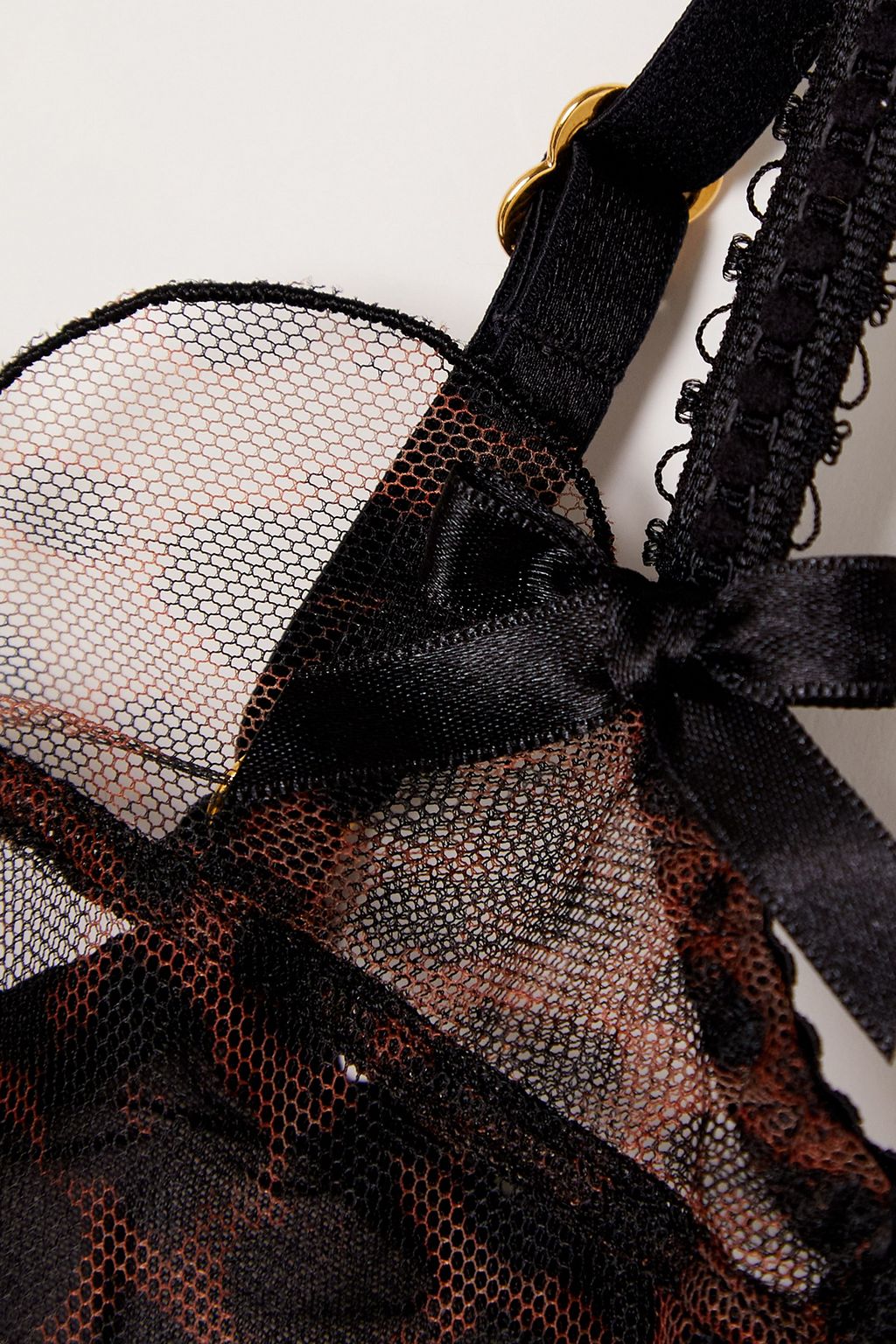 AGENT PROVOCATEUR Lorna scalloped leopard-print tulle underwired soft-cup bra