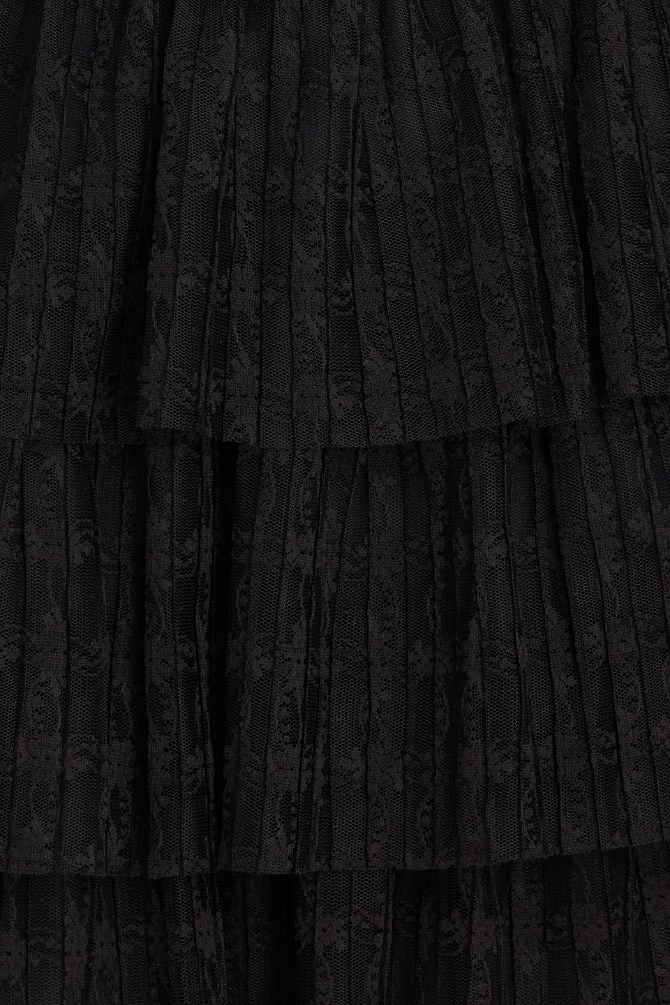 Sandro Tiered Bead-embellished Lace Mini Dress In Black