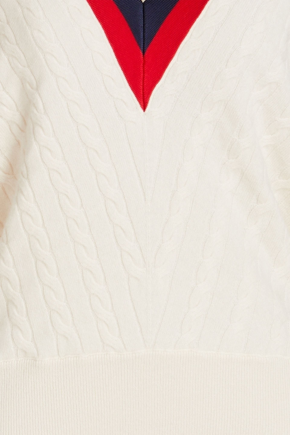 Sandro Kale Cable-knit Wool And Cashmere-blend Sweater In Ecru