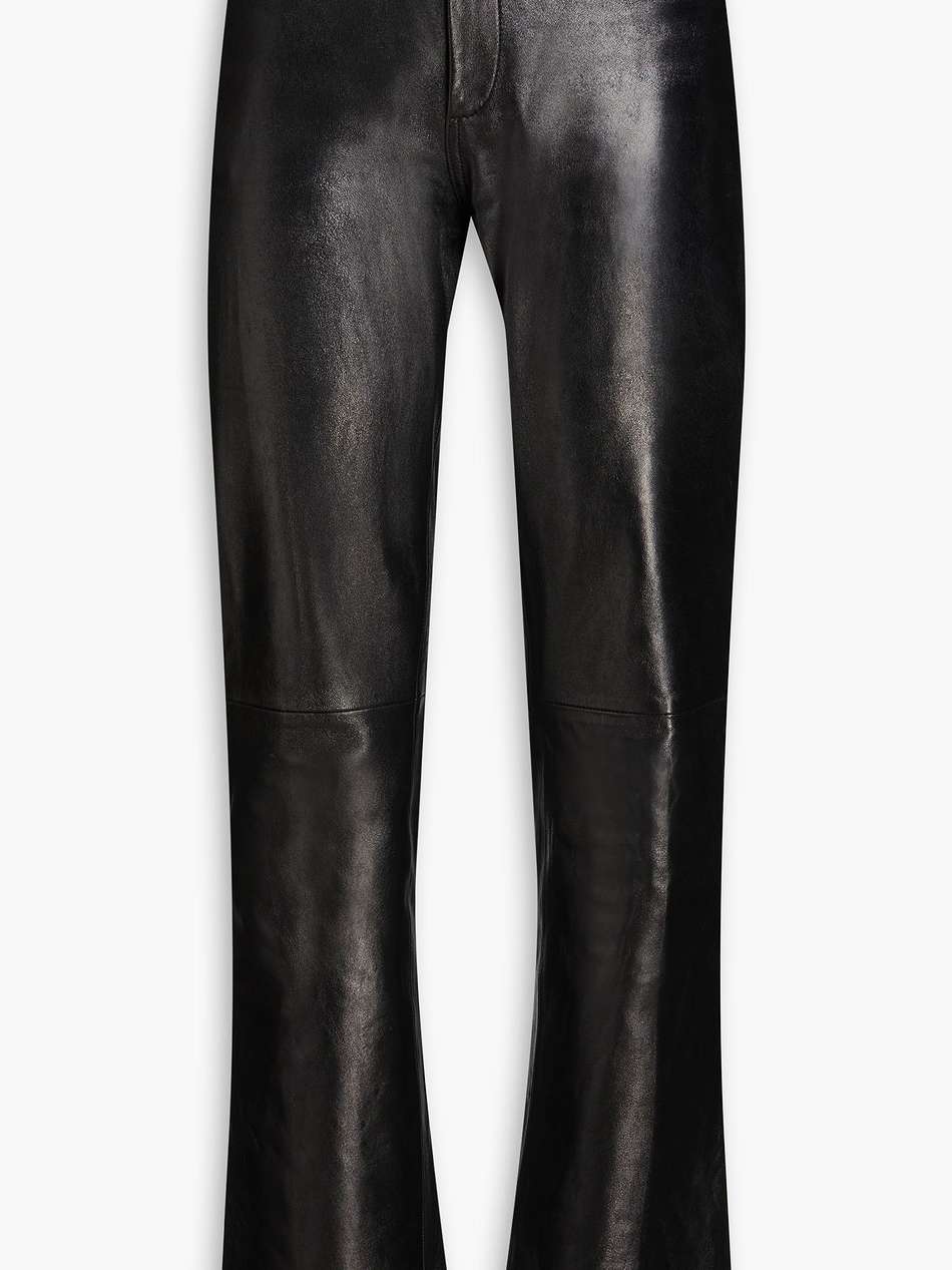 leather bootcut pants