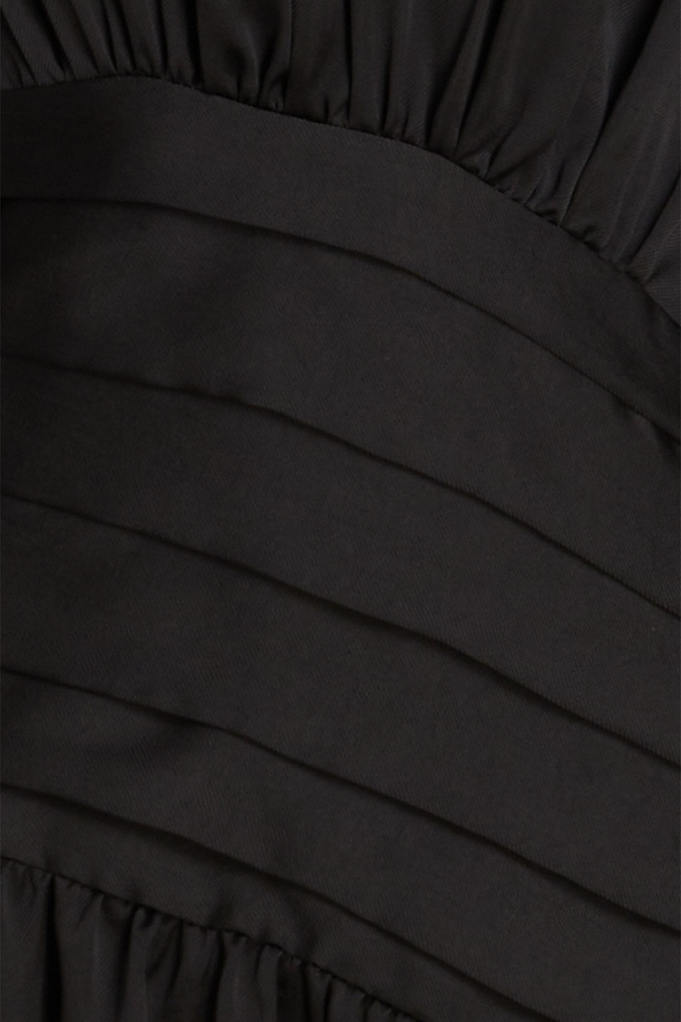 Sandro Gathered Pleated Satin-twill Mini Dress In Black