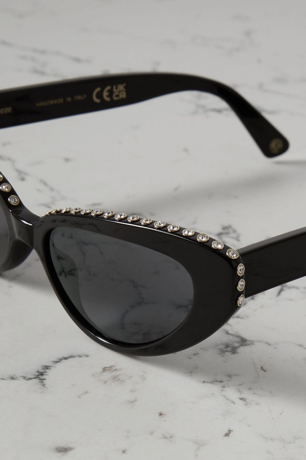 KIMEZE Damba cat-eye crystal-embellished acetate sunglasses