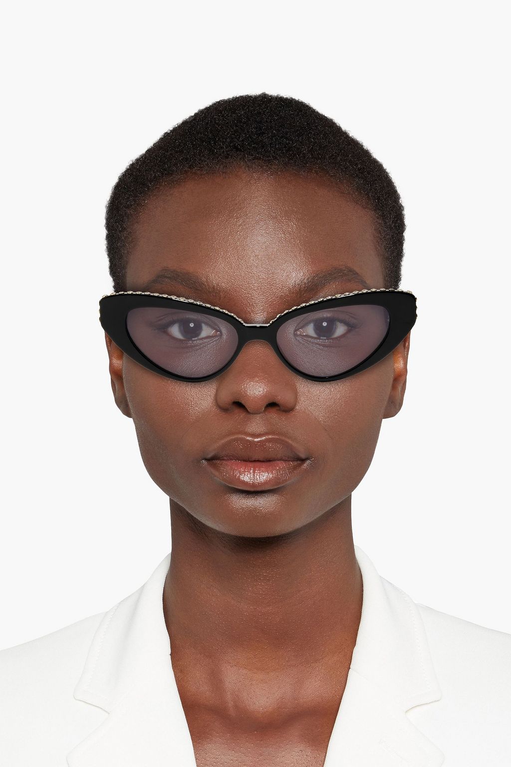 KIMEZE Damba cat-eye crystal-embellished acetate sunglasses