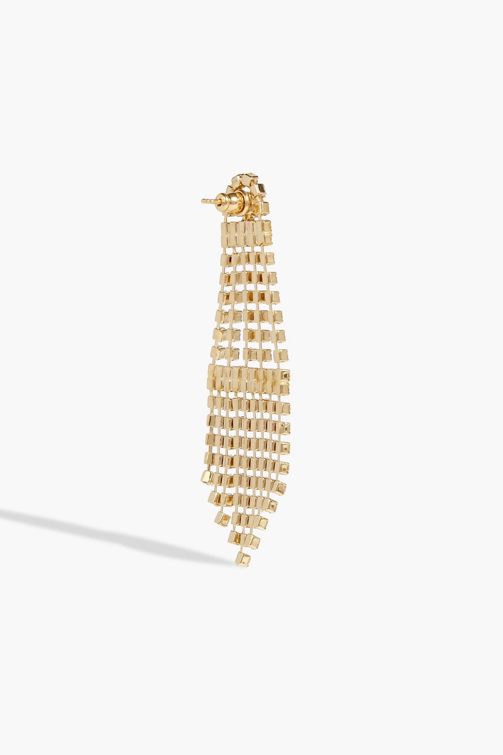 OSCAR DE LA RENTA Fringed gold-tone crystal earrings