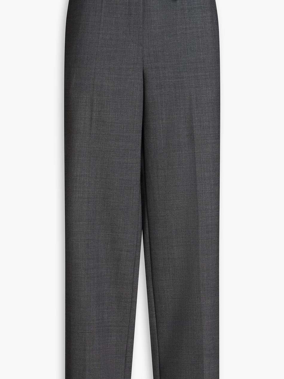 wool-blend twill wide-leg pants