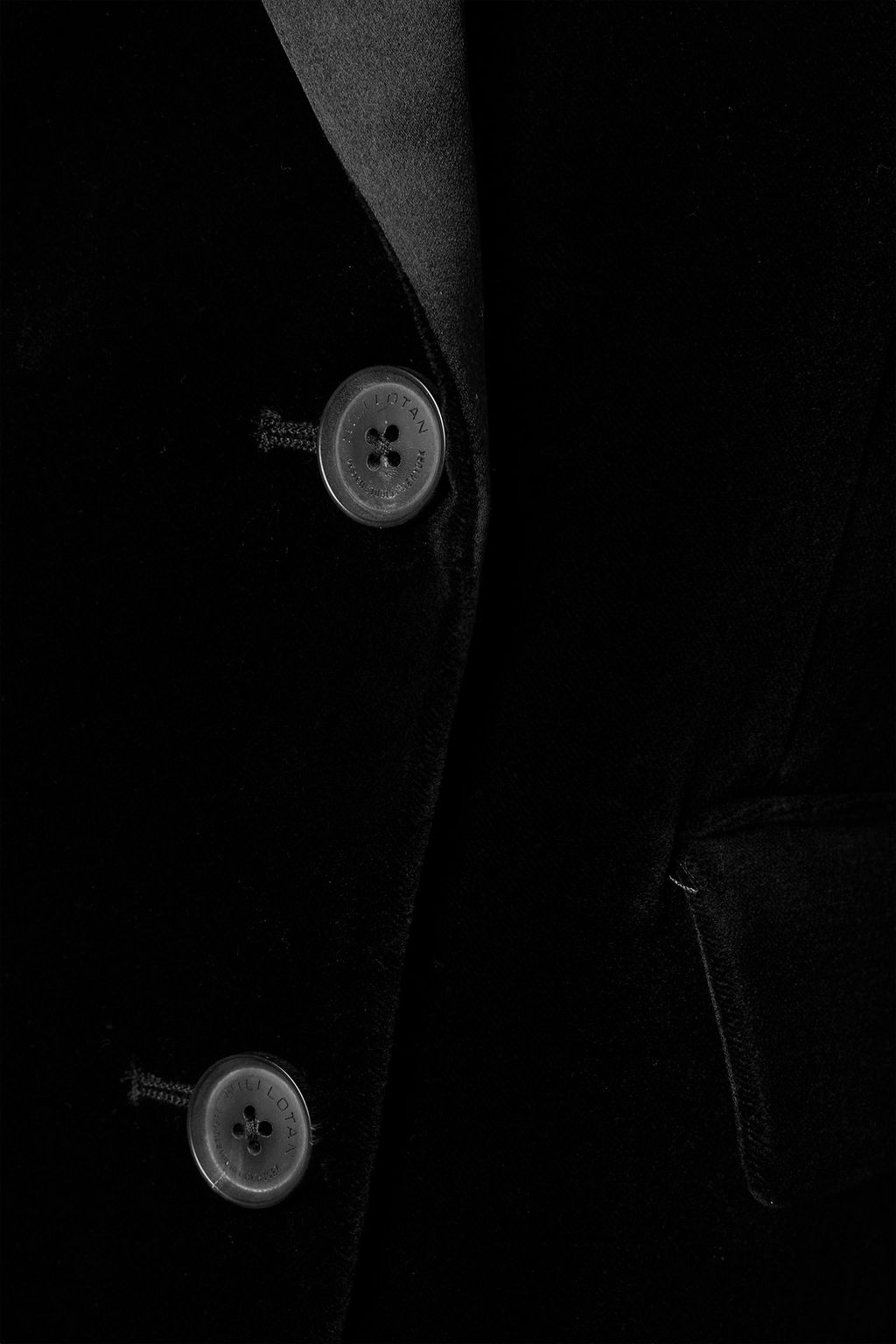 NILI LOTAN Valentine double-breasted silk satin-trimmed cotton-blend velvet blazer
