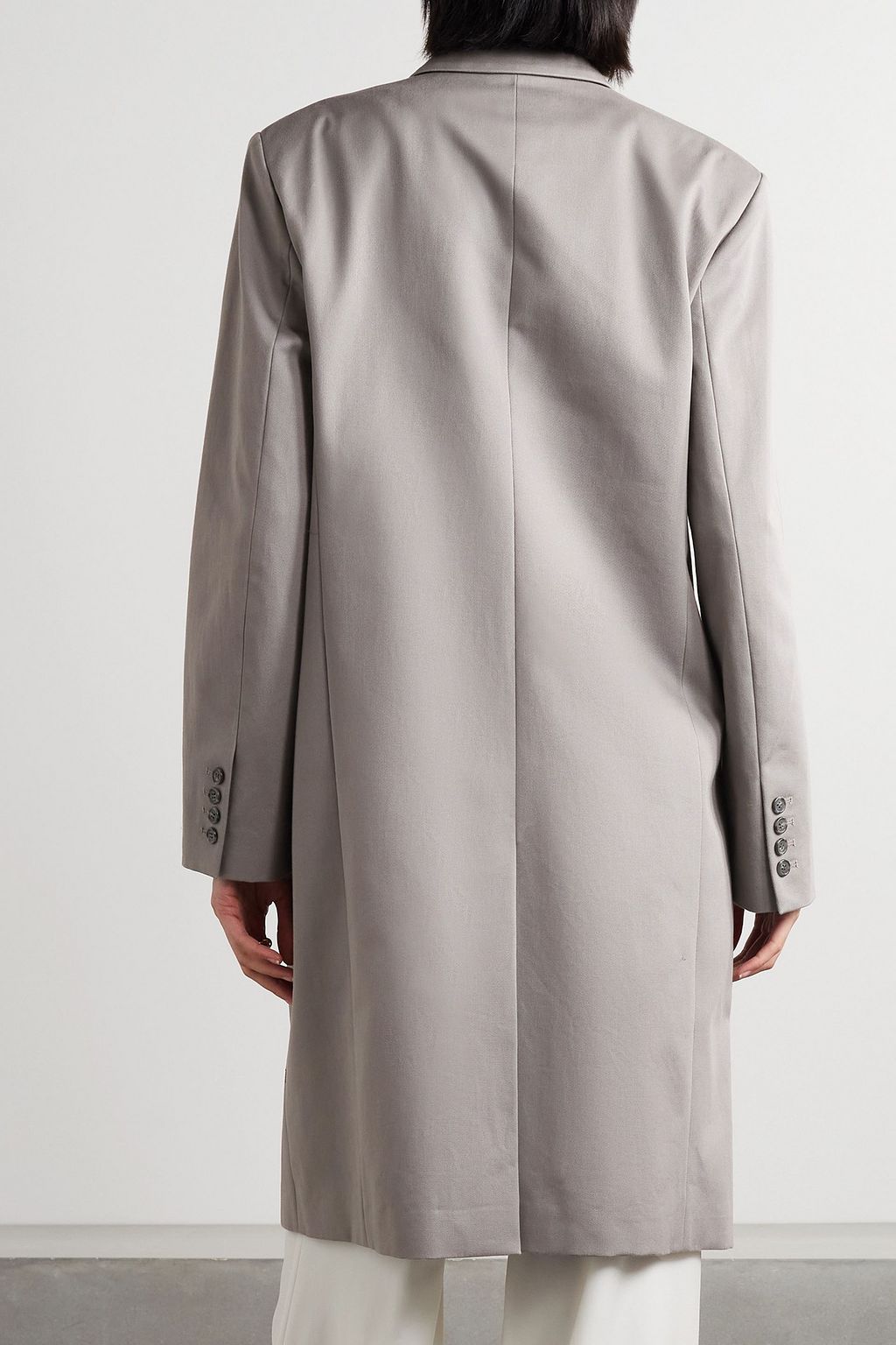 NILI LOTAN Glenn cotton and linen-blend twill coat