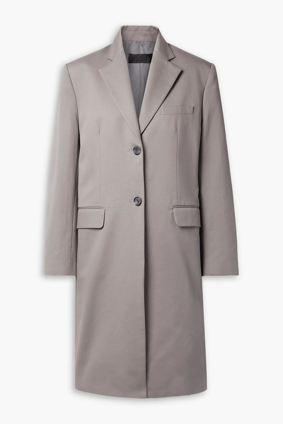Nili Lotan Glenn Cotton And Linen-blend Twill Coat In Stone