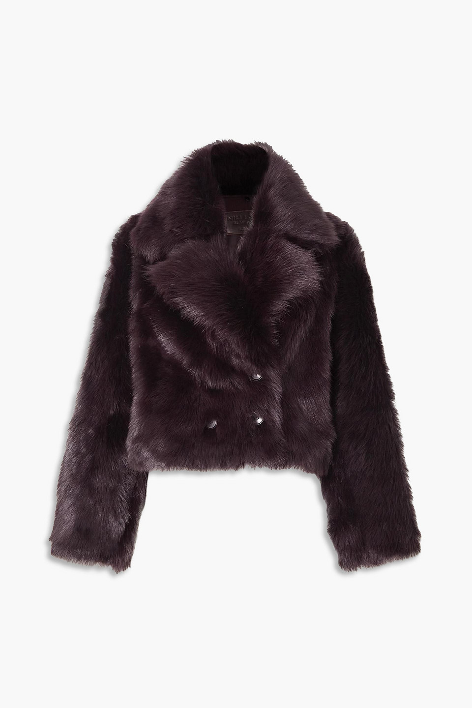 Nili Lotan Ginne Shearling Jacket In Dark Purple