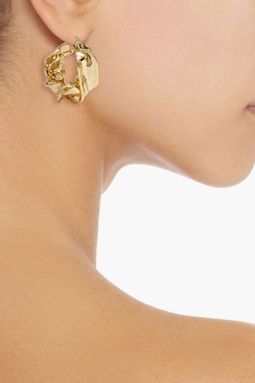 OSCAR DE LA RENTA Gold-tone hoop earrings