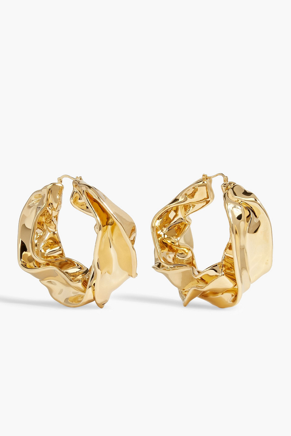 Oscar De La Renta Gold-tone Hoop Earrings