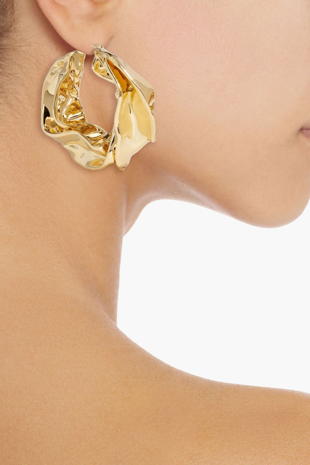 OSCAR DE LA RENTA Gold-tone hoop earrings