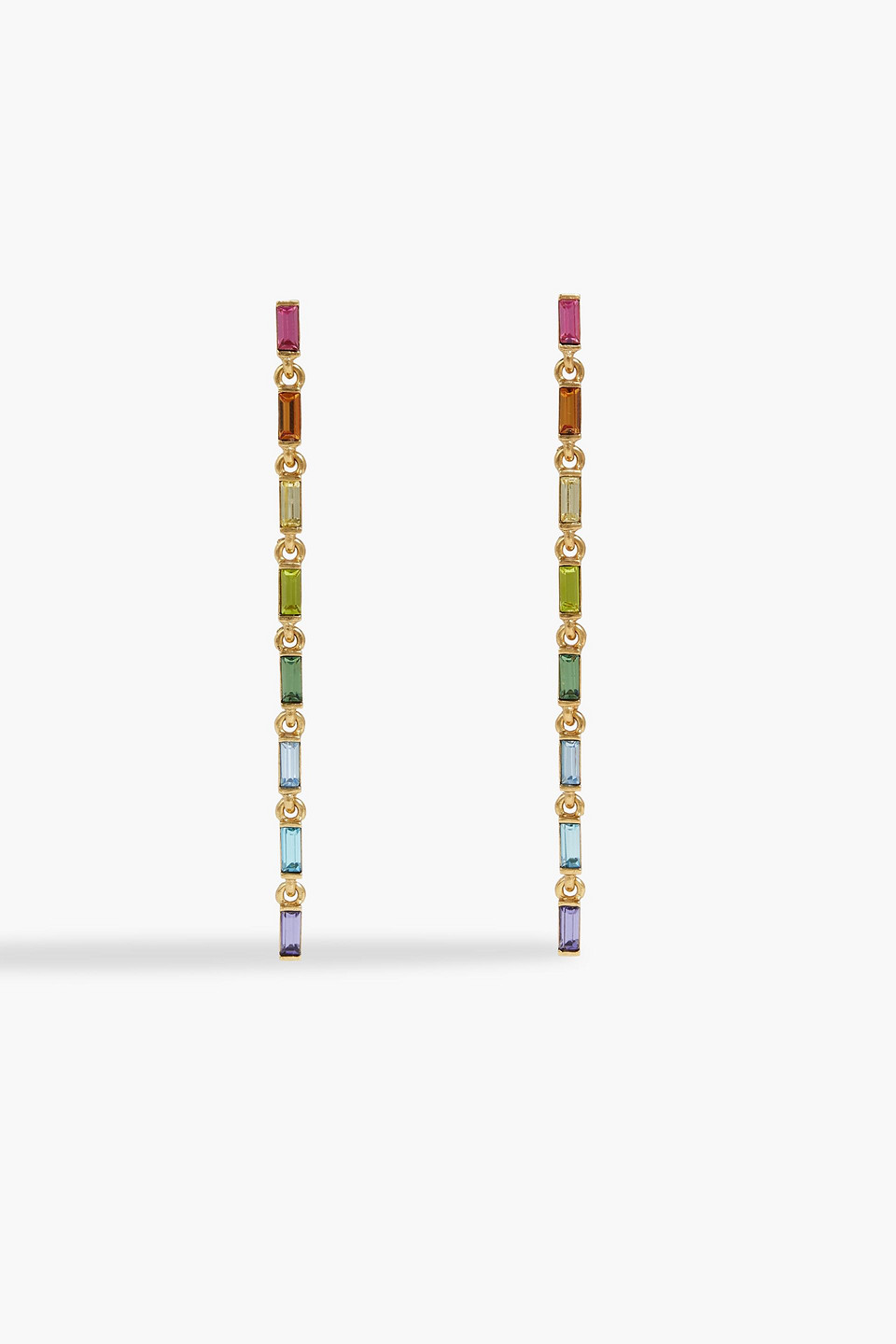 Oscar De La Renta Gold-tone Crystal Earrings