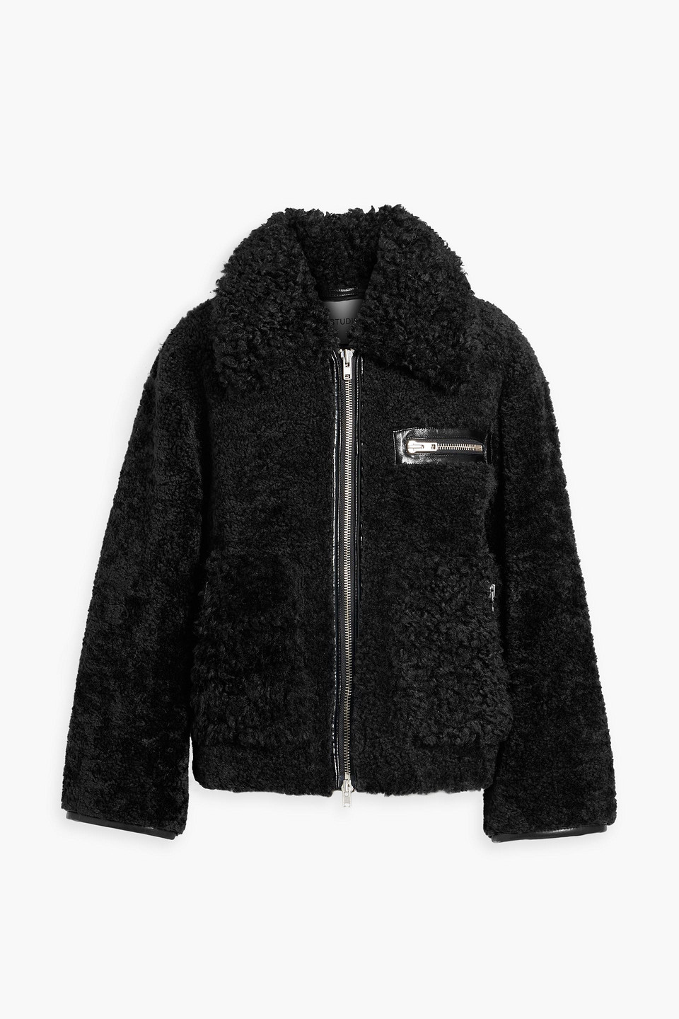Stand Studio Joann Faux Shearling Jacket In Black