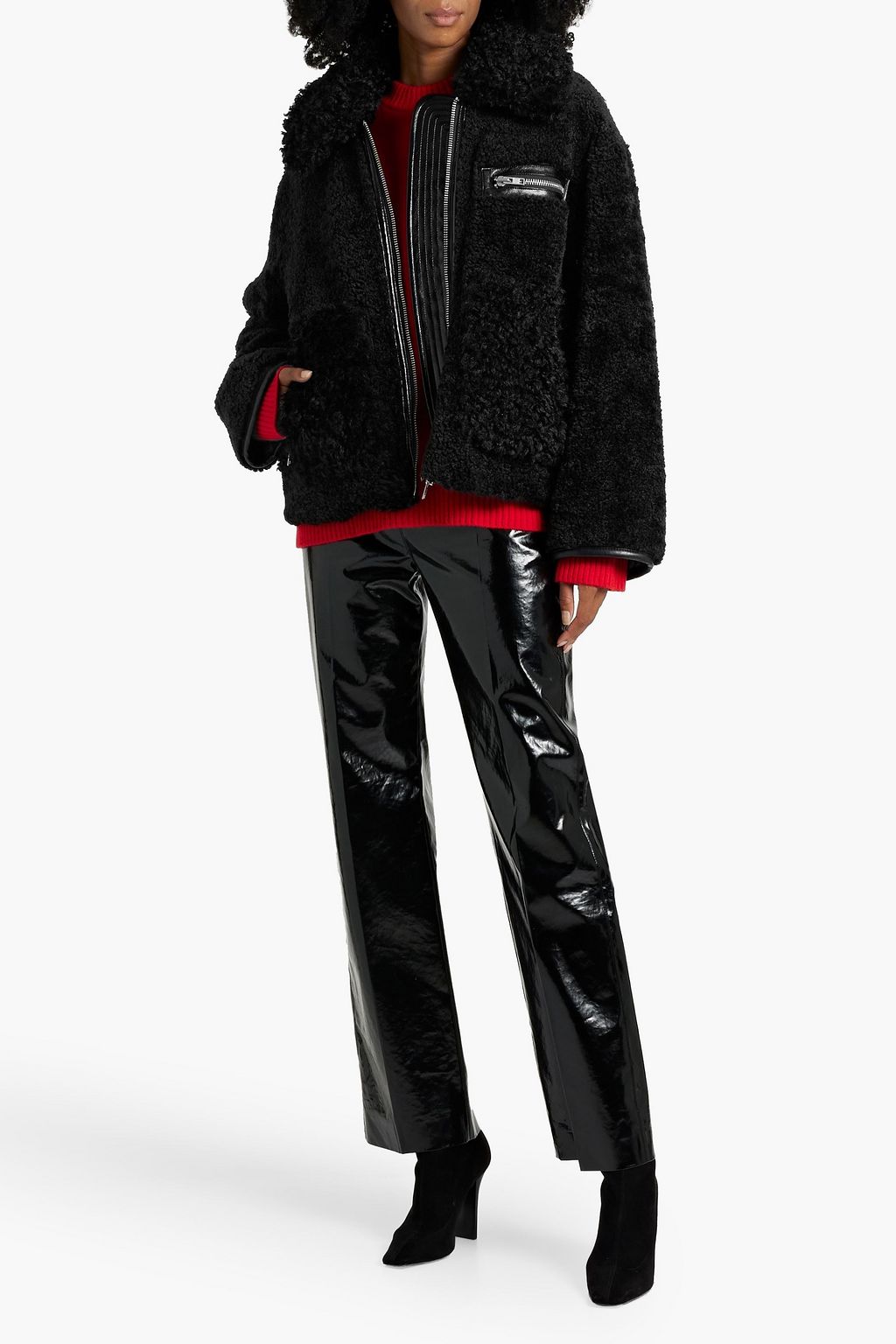STAND STUDIO Joann faux shearling jacket