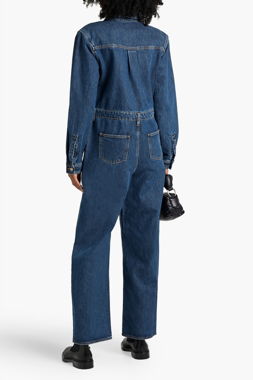 LOULOU STUDIO PANAY DENIM JUMPSUIT