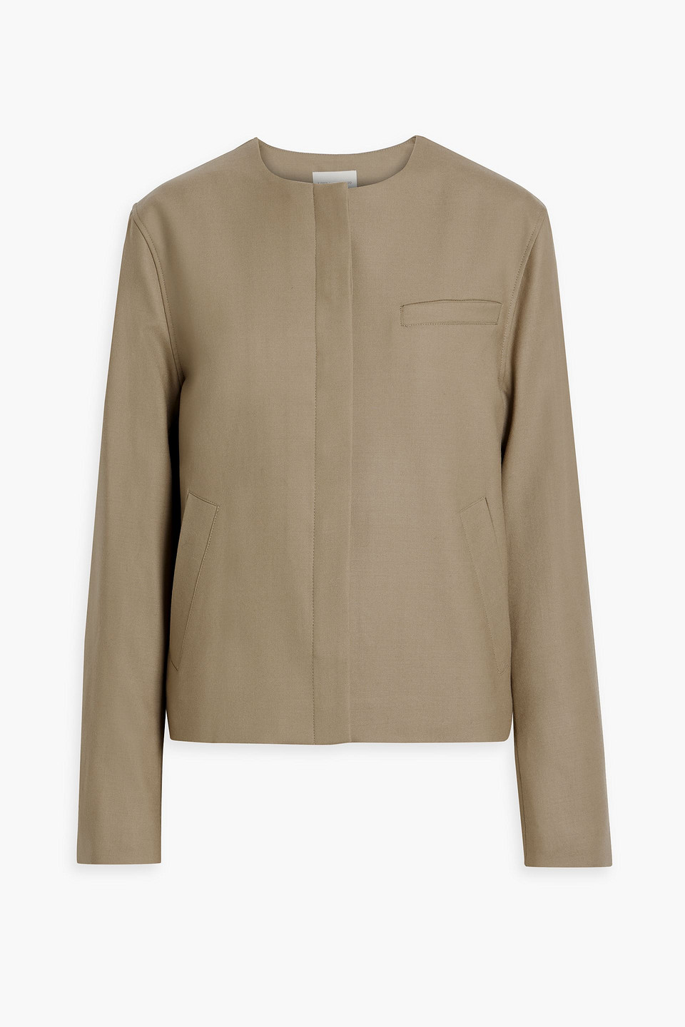 Loulou Studio Fogo Wool-blend Twill Jacket In Taupe