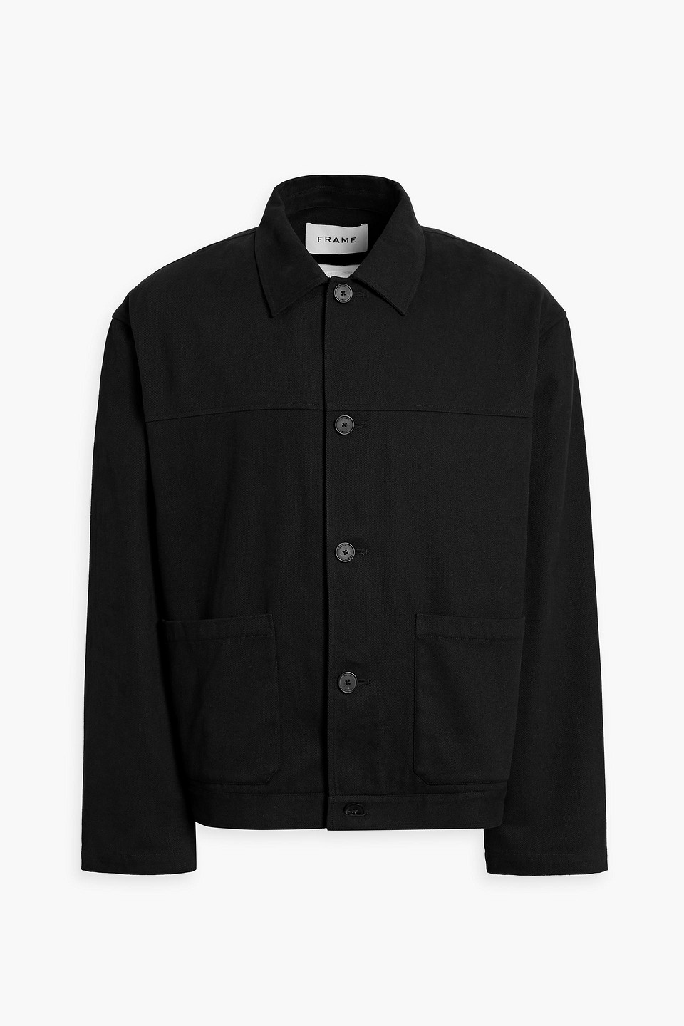 Frame Cotton-twill Jacket In Anthracite