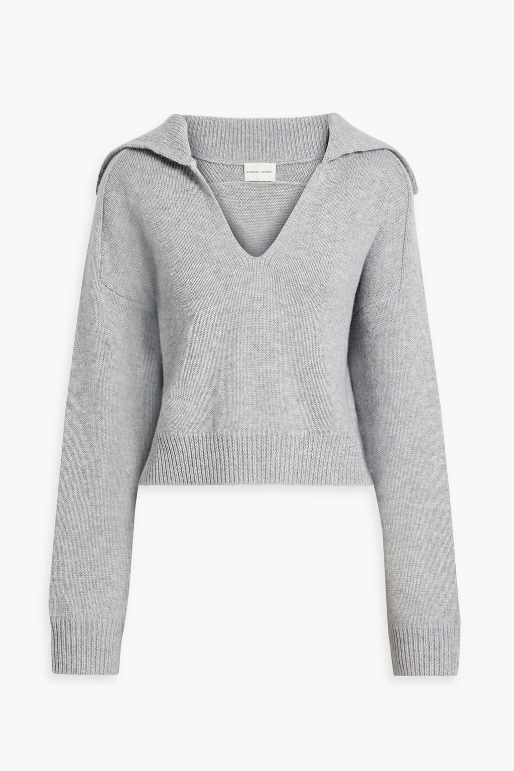 LOULOU STUDIO Aksi wool and cashmere-blend polo sweater