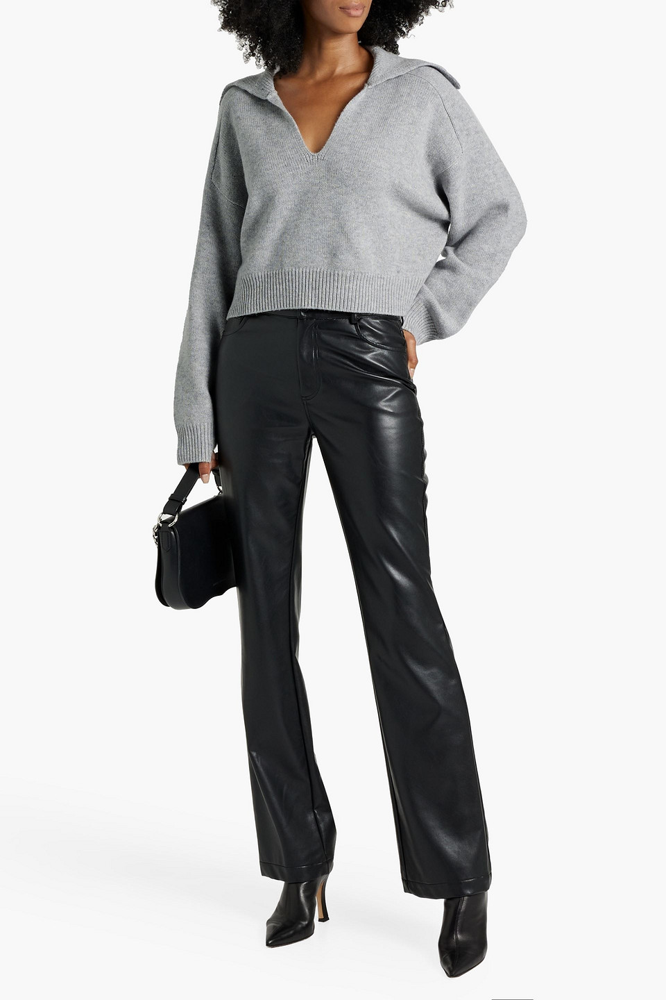 LOULOU STUDIO AKSI WOOL AND CASHMERE-BLEND POLO SWEATER